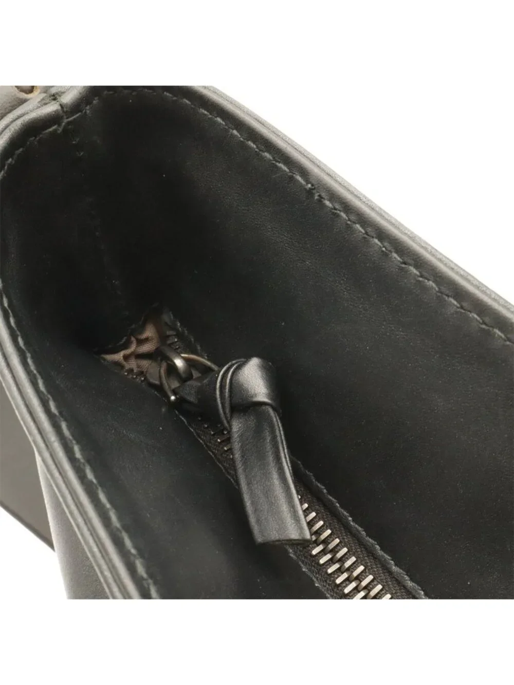 Bottega Veneta Intrecciato Shoulder Bag Crossbody Leather Black